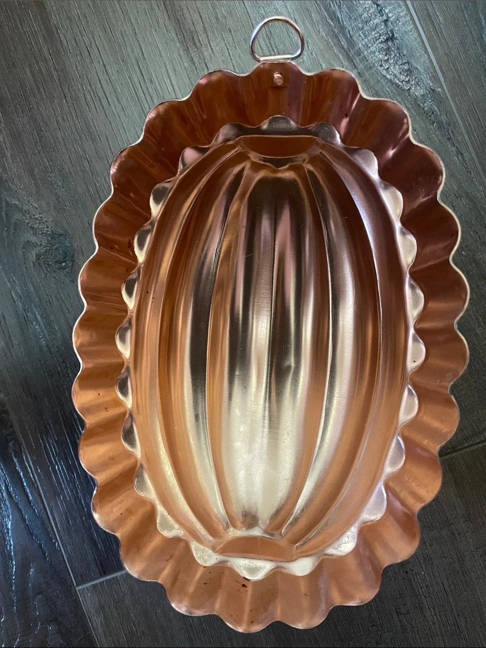 VTG Copper 2 1/2 Cup Copper Jello Mold with Hanger Wall Decor